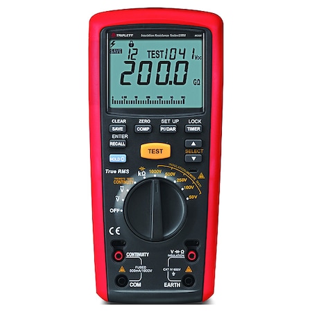 Megohmmeter, LCD w/Backlight, 1 V, Handheld MPN:MG500