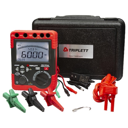 Insulation Tester, 500 to 5000V, LCD MPN:MG600