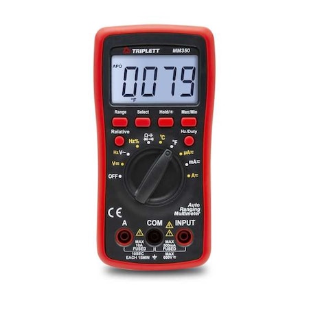 MM350 TRMS Multimeter w/Certificate of T, 600 V DC Max DC, 400 mV Max AC, TRMS, LCD MPN:MM350-NIST