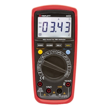 Digital Multimeter, 600 V Max DC, 60 mV Max AC, TRMS, 6, 000 Instrument Counts, LCD MPN:MM520