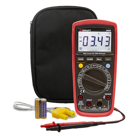 Digital Multimeter, 600 V Max DC, 60 mV Max AC, TRMS, 6, 000 Instrument Counts, LCD MPN:MM520-NIST