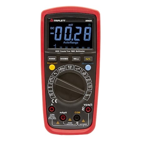 Digital Multimeter, 600 V Max DC, 60 mV Max AC, TRMS, 6, 000 Instrument Counts, EBTN with Bar Graph MPN:MM525