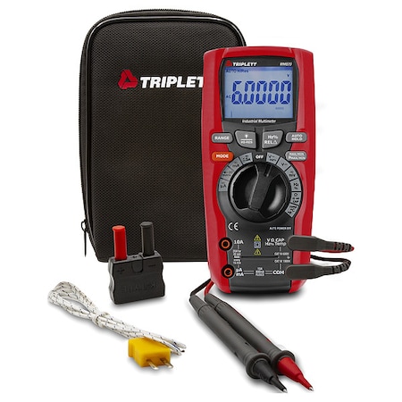 RMS Multimeter, 1, 000 V Max DC, TRMS, 6, 000/60, 000 Instrument Counts, Backlit LCD MPN:MM870