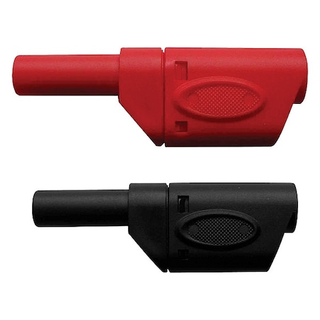 Banana Plug, CAT III 1000V, 2 3/8 in, Black/Red MPN:TL25