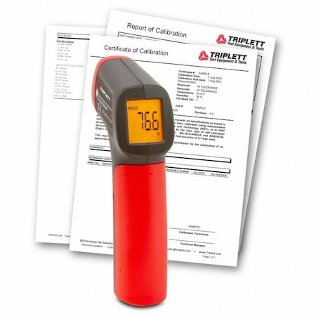 Infrared Thermometer, Fixed 0.95, -4 Degrees to 752 Degrees F, Backlit LCD MPN:IRT225-NIST
