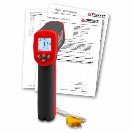 Infrared Thermometer, Adjustable 0.05 to 1.00, -58 Degrees to 1112 Degrees F, Backlit LCD MPN:IRT227-NIST