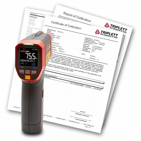 Infrared Thermometer, Adjustable 0.1 to 1.00, -25.6 Degrees to 1112 Degrees F, EBTN Display MPN:IRT350-NIST
