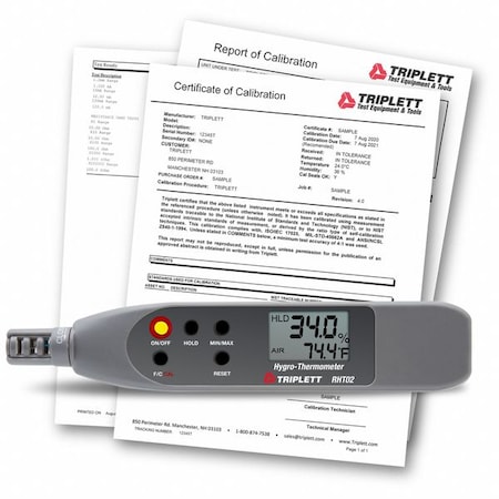 HUMIDITYPEN/PSYCHROMETER, Onboard, NIST MPN:RHT02-NIST