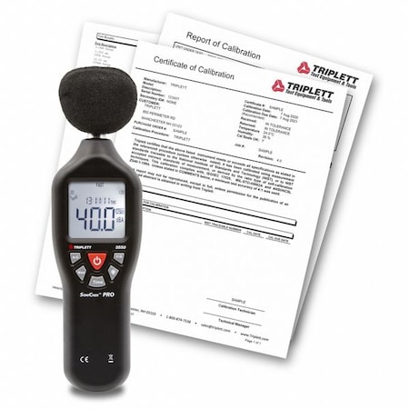 Noise Meter with NIST, Type 2 MPN:3550-NIST