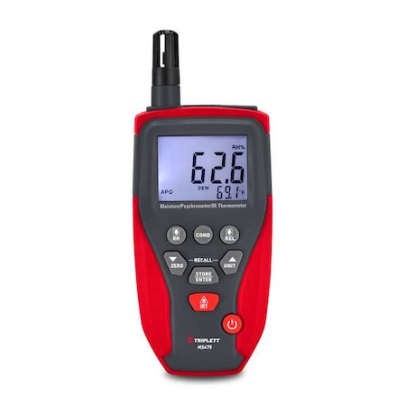 Moisture Meter, Pin/Pinless, 3/4inDepth MPN:MS475