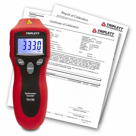 Mini Tachometer, +/-0.05% RPM Acc, LCD MPN:TA150-NIST