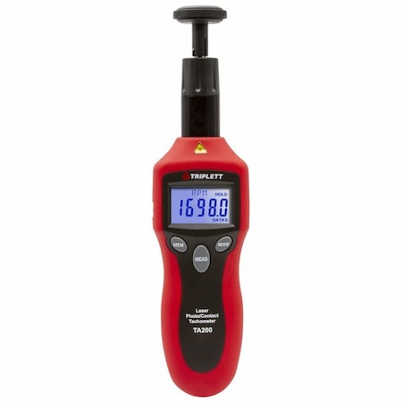Tachometer, +/-0.05% RPM Acc, LCD MPN:TA200