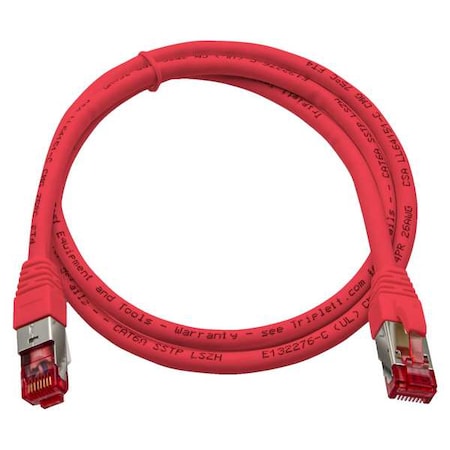 Patch Cable, CAT6A, 10GBPS, Red MPN:CAT6A-3RD