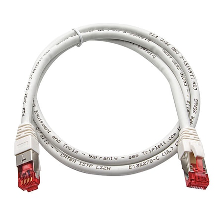 Voice and Data Patch Cable, 6A, 10 GBps MPN:CAT6A-3WH
