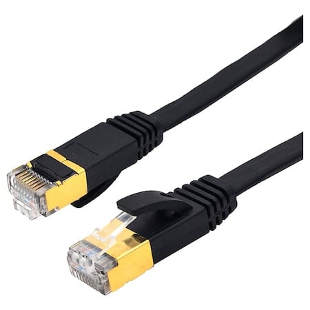 Patch Cable, Flat, PVC, RJ45, Booted, 10 GBps MPN:CAT7FL-100BK