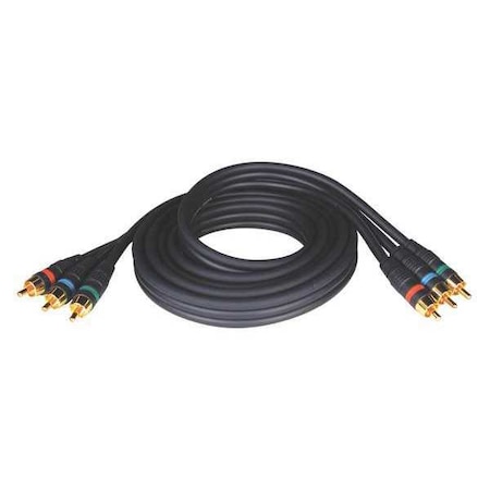 Audio Cable, Composite Gold, 3xRCA, M/M, 6ft MPN:A008-006