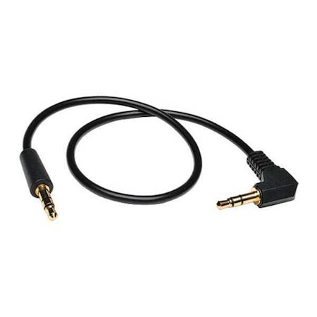 Audio Cable, Mini Stereo, 3.5mm, RA, M/M, 1ft MPN:P312-001-RA