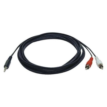 Audio Cable, 3.5mm, Y Split, 2xRCA, 6ft MPN:P314-006
