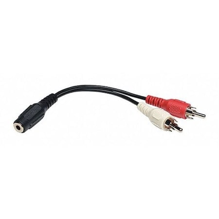Audio Cable, 3.5mm, Y Split, 2 RCA, 6