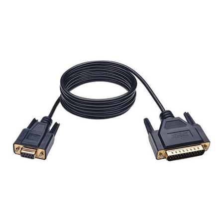Null Modem Serial Cable, DB9, DB25 F/M, 6ft MPN:P456-006