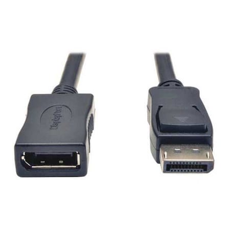 DisplayPort Cable, Latches, M/F, 6ft MPN:P579-006