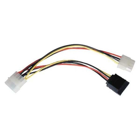 Serial ATA Cable, 4 Pin M/F, 15 Pin, 6
