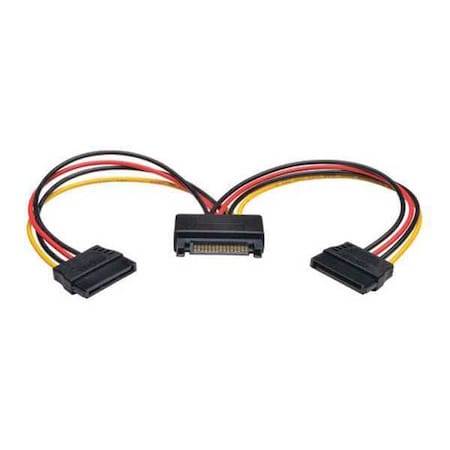 Serial ATA Cable, 15 Pin, Y Split, M/F, 6