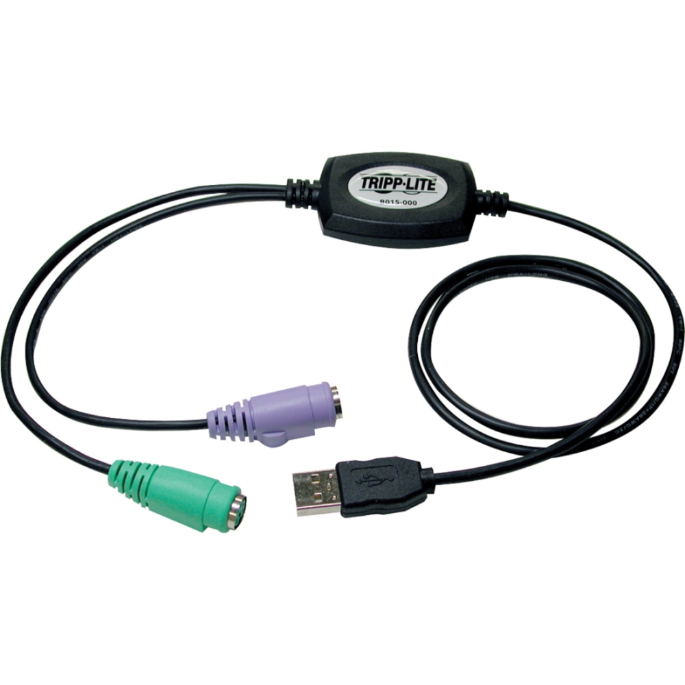 Tripp Lite by Eaton Compact USB to PS/2 Adapter Plug and Play Notebook / Desktop - Type A Male USB MPN:B015-000