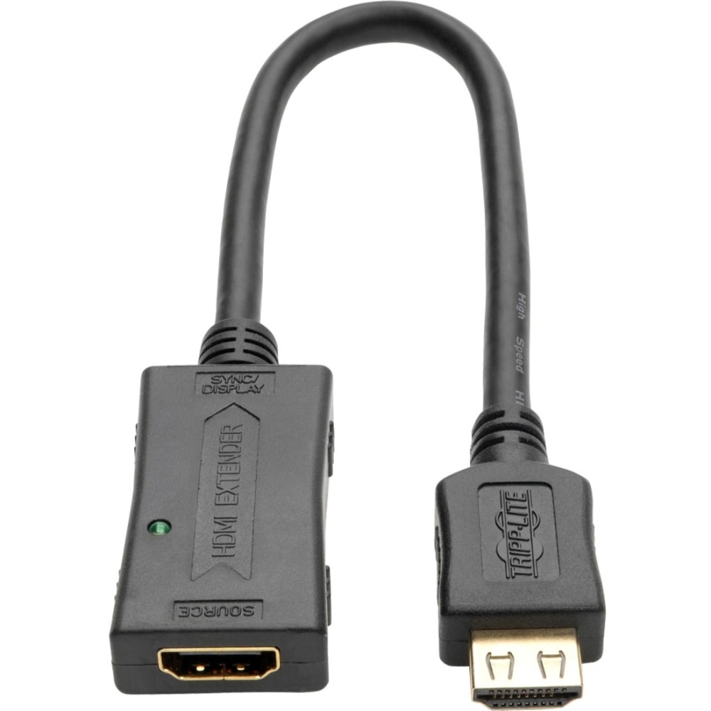Eaton Tripp Lite Series HDMI Signal Booster/Extender Cable, 1920 x 1200 (1080p) 24Hz, Up to 150 ft. (45 m), (HDMI M/F), 1 ft, TAA, B123001 MPN:B123-001