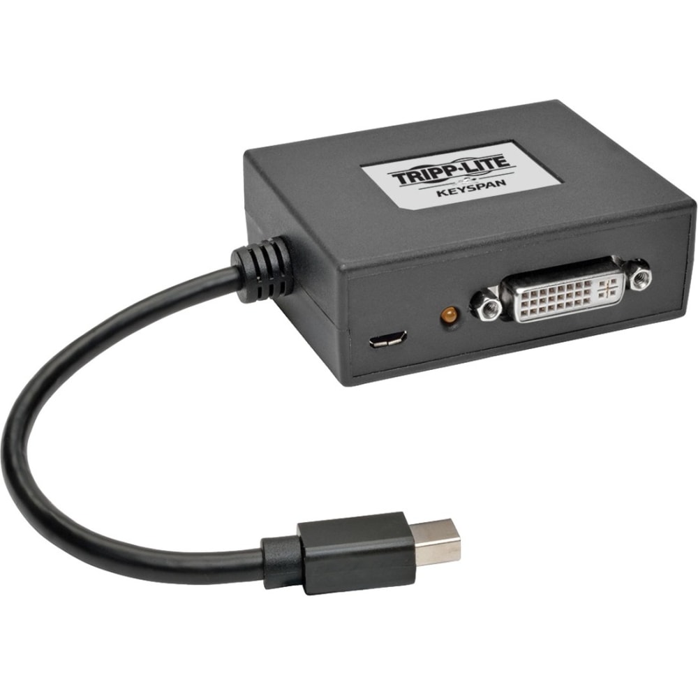 Tripp Lite 2-Port Mini DisplayPort to DVI Multi Stream Transport Hub 1080p - Video splitter - 2 x DVI - desktop - TAA Compliant MPN:B155-002-DVI-V2