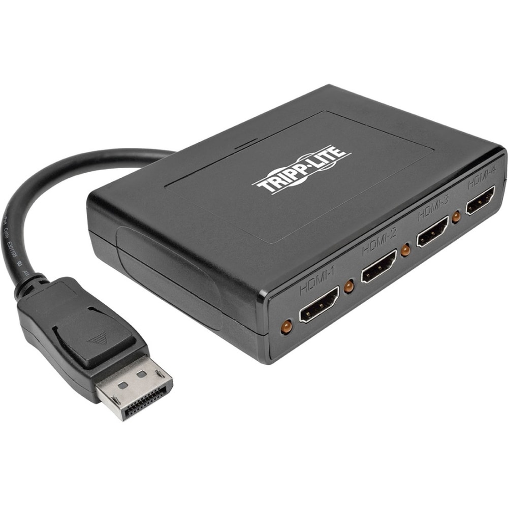 Tripp Lite 4-Port DisplayPort to HDMI Multi Stream Transport Hub MST 4K x 2K @ 24/30Hz - Video/audio splitter - 4 x HDMI - desktop - TAA Compliant MPN:B156-004-HD-V2