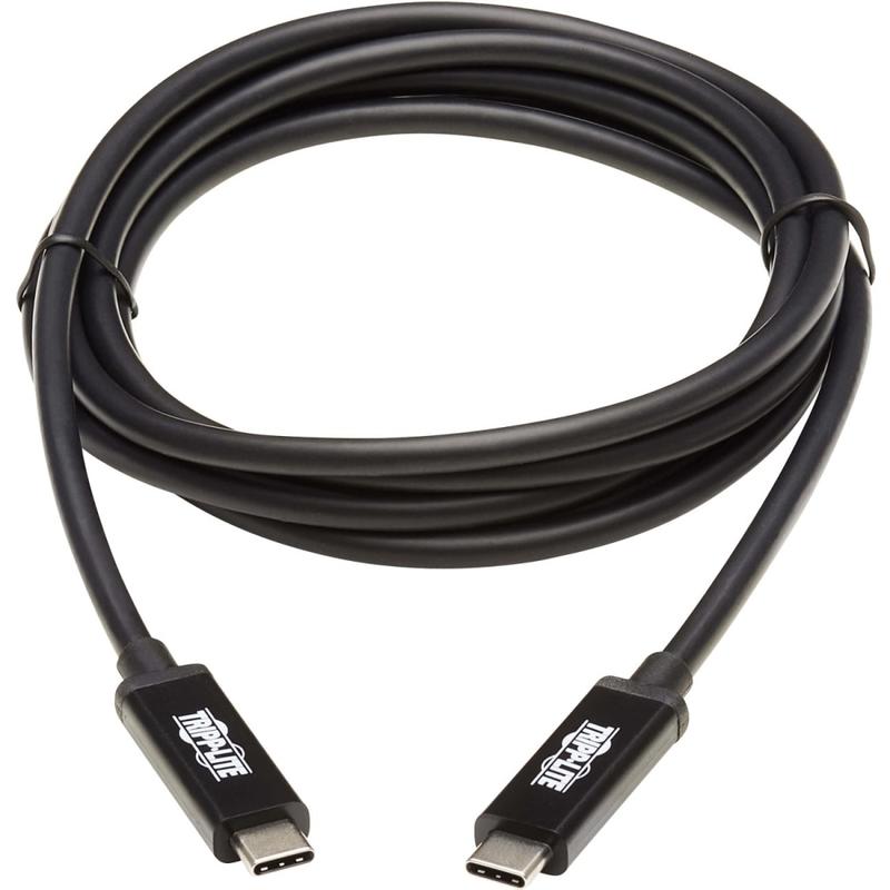 Tripp Lite Thunderbolt 3 Cable 40 Gbps Active 5A 100W PD 4K USB C M/M 2M - First End: 1x USB Type C Male Thunderbolt 3 - MTB302M5AAB MPN:MTB3-02M-5A-AB