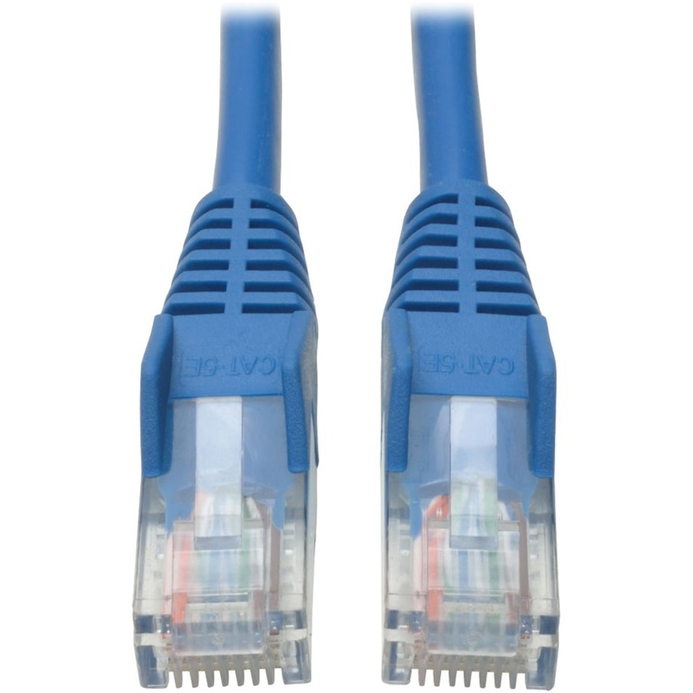 Eaton Tripp Lite Series Cat5e 350 MHz Snagless Molded (UTP) Ethernet Cable (RJ45 M/M), PoE - Blue, 3 ft. (0.91 m) - N001003BL MPN:N001-003-BL