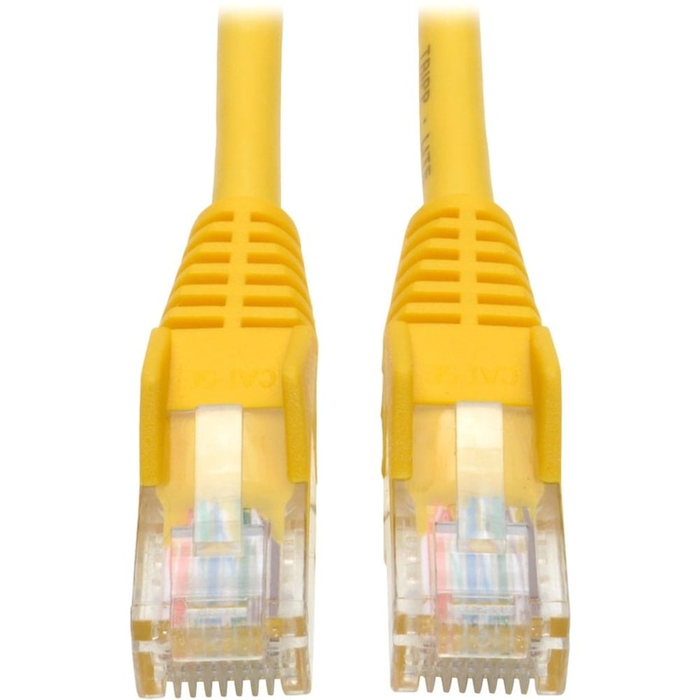 Eaton Tripp Lite Series Cat5e 350 MHz Snagless Molded (UTP) Ethernet Cable (RJ45 M/M), PoE - Yellow, 5 ft. (1.52 m) - N001005YW MPN:N001-005-YW