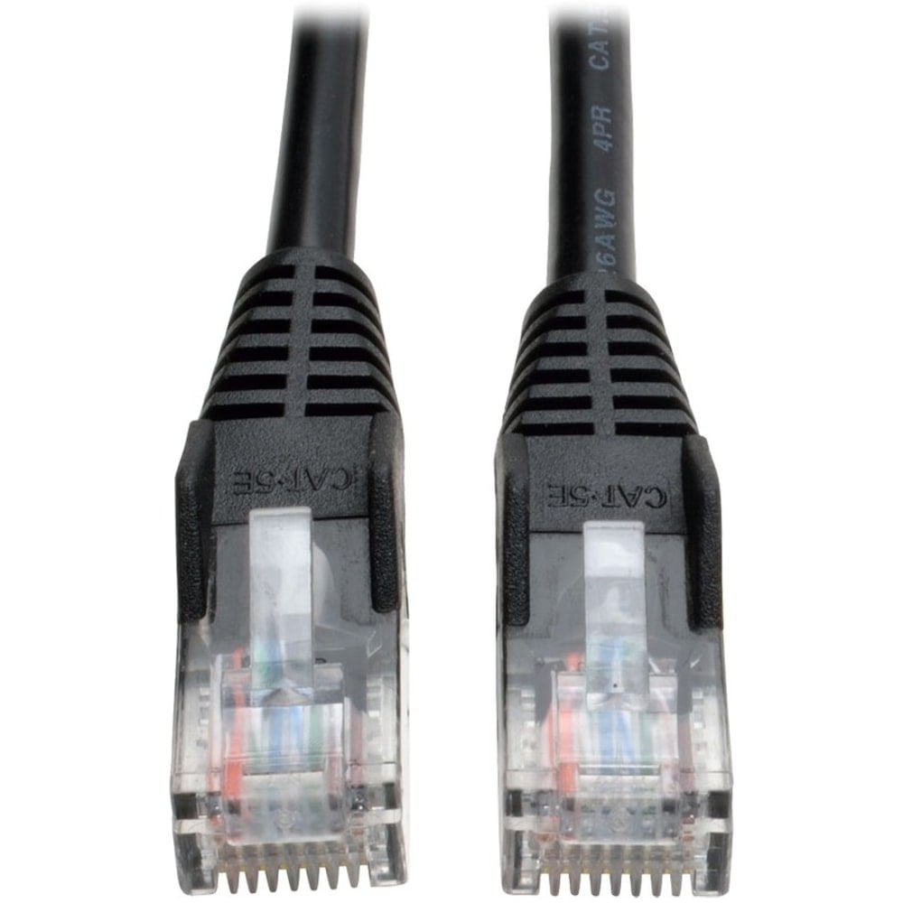 Eaton Tripp Lite Series Cat5e 350 MHz Snagless Molded (UTP) Ethernet Cable (RJ45 M/M), PoE - Black, 10 ft. (3.05 m) - N001010BK MPN:N001-010-BK
