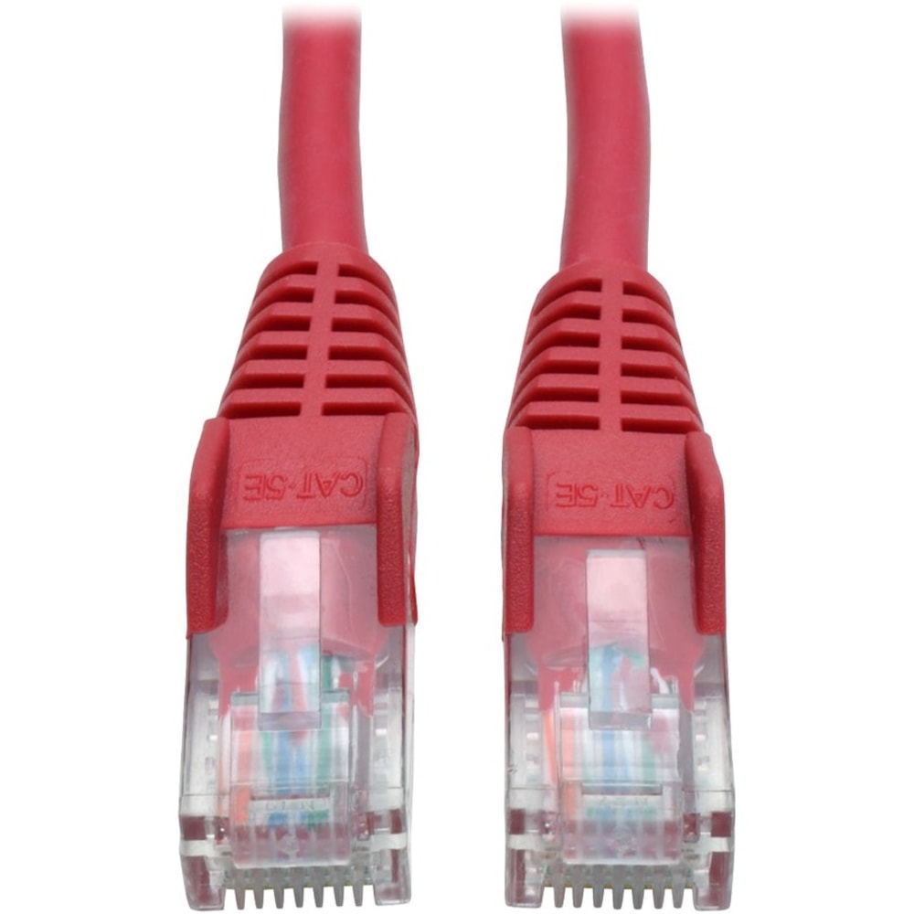 Eaton Tripp Lite Series Cat5e 350 MHz Snagless Molded (UTP) Ethernet Cable (RJ45 M/M), PoE - Red, 14 ft. (4.27 m) - N001014RD MPN:N001-014-RD