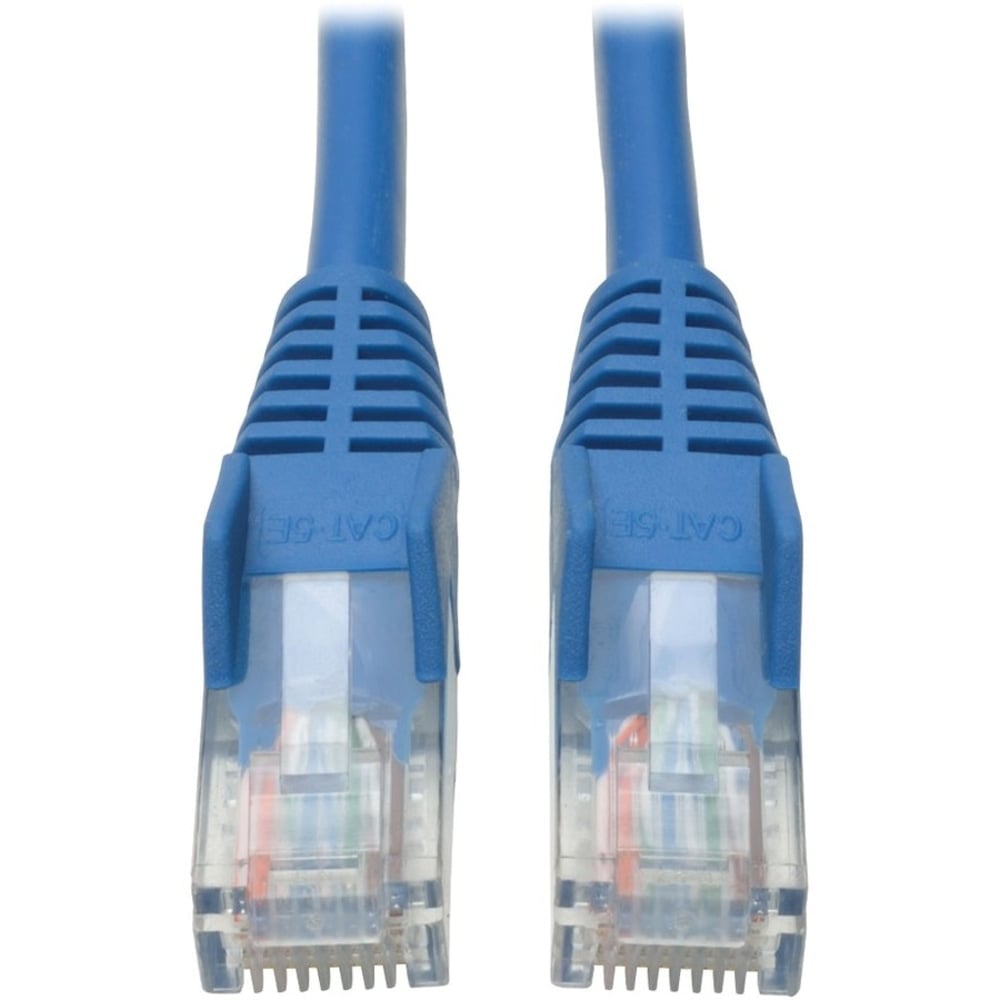 Eaton Tripp Lite Series Cat5e 350 MHz Snagless Molded (UTP) Ethernet Cable (RJ45 M/M), PoE - Blue, 15 ft. (4.57 m) - N001015BL MPN:N001-015-BL