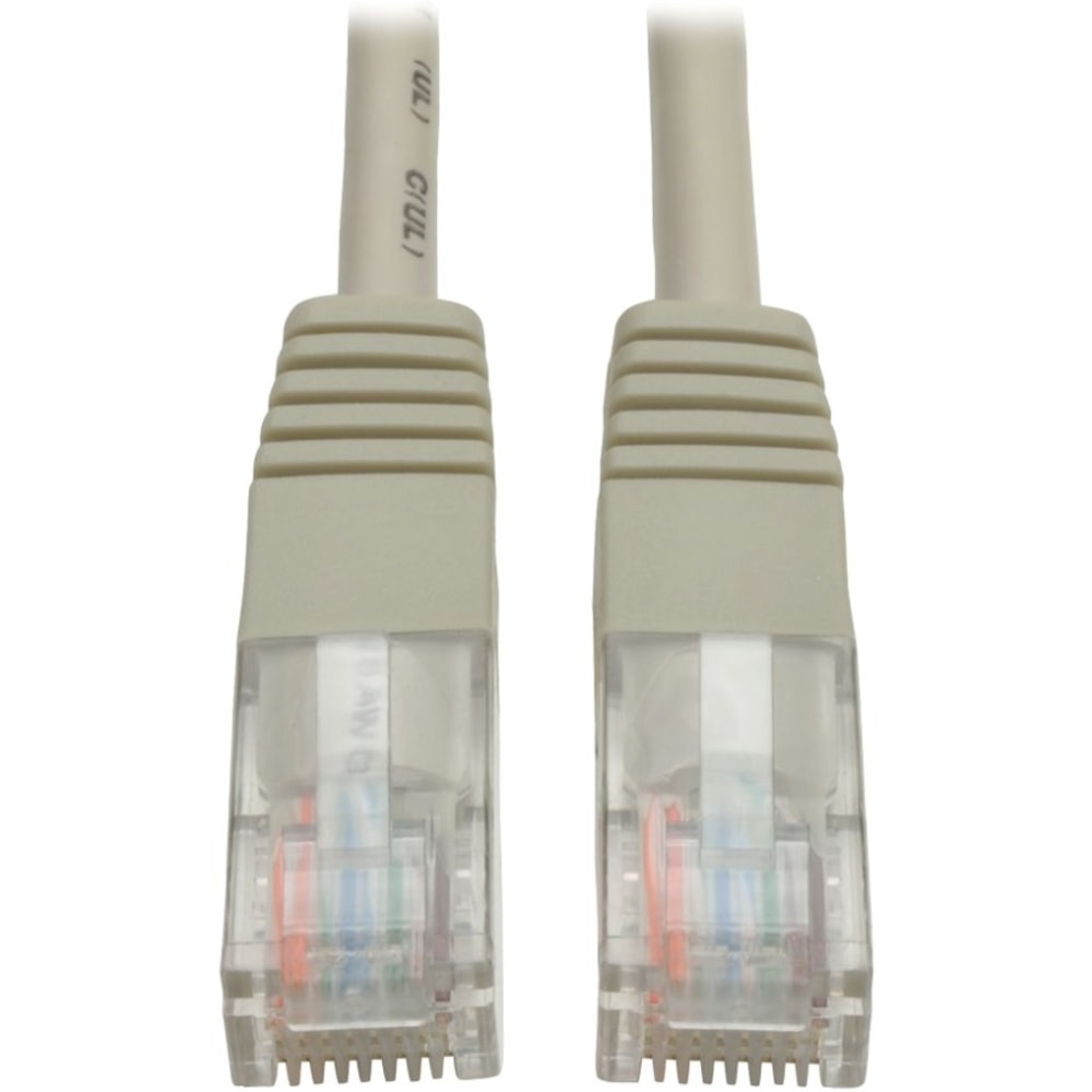 Eaton Tripp Lite Series Cat5e 350 MHz Molded (UTP) Ethernet Cable (RJ45 M/M), PoE - Gray, 15 ft. (4.57 m) - N002015GY MPN:N002-015-GY
