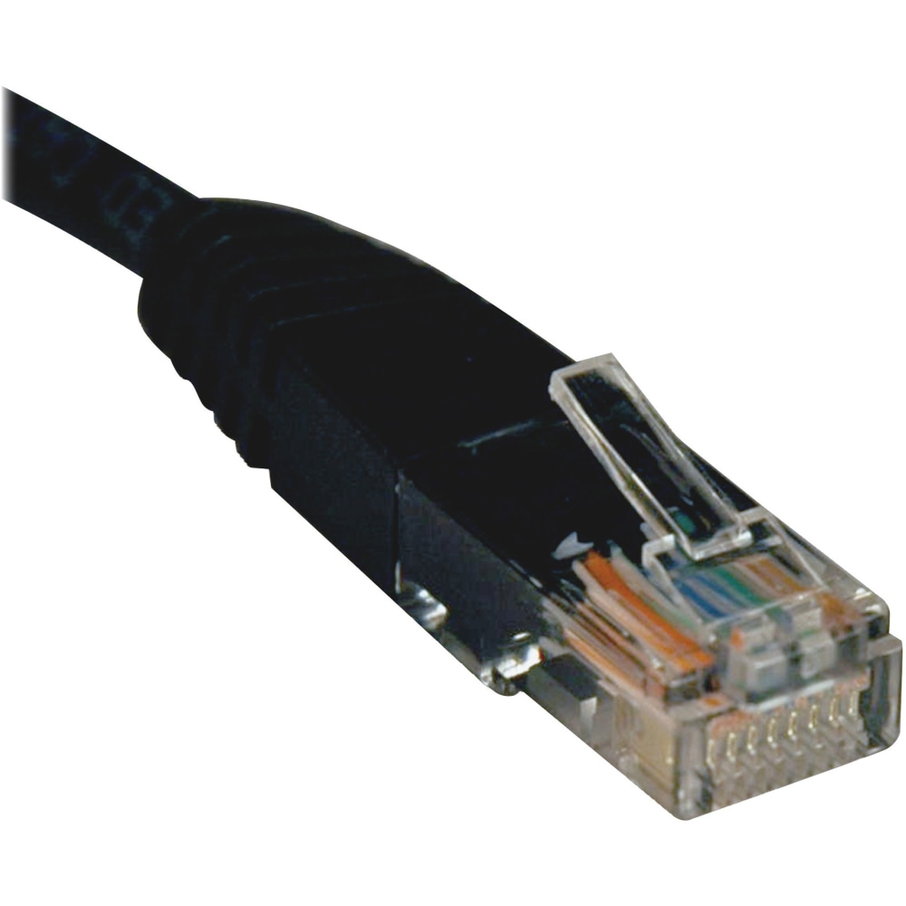 Tripp Lite 25ft Cat5e/Cat5 350MHz Molded Patch Cable RJ45 M/M Black 25ft - 25 ft Category 5e Network Cable - N002025BK MPN:N002-025-BK