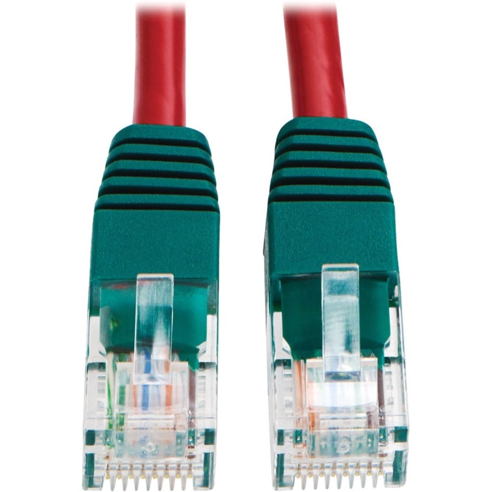 Tripp Lite Cat5e 350 MHz Crossover Molded (UTP) Ethernet Cable (RJ45 M/M) PoE Red 10 ft. (3.05 m) - 10 ft Category 5e Network Cable - N010010RD MPN:N010-010-RD