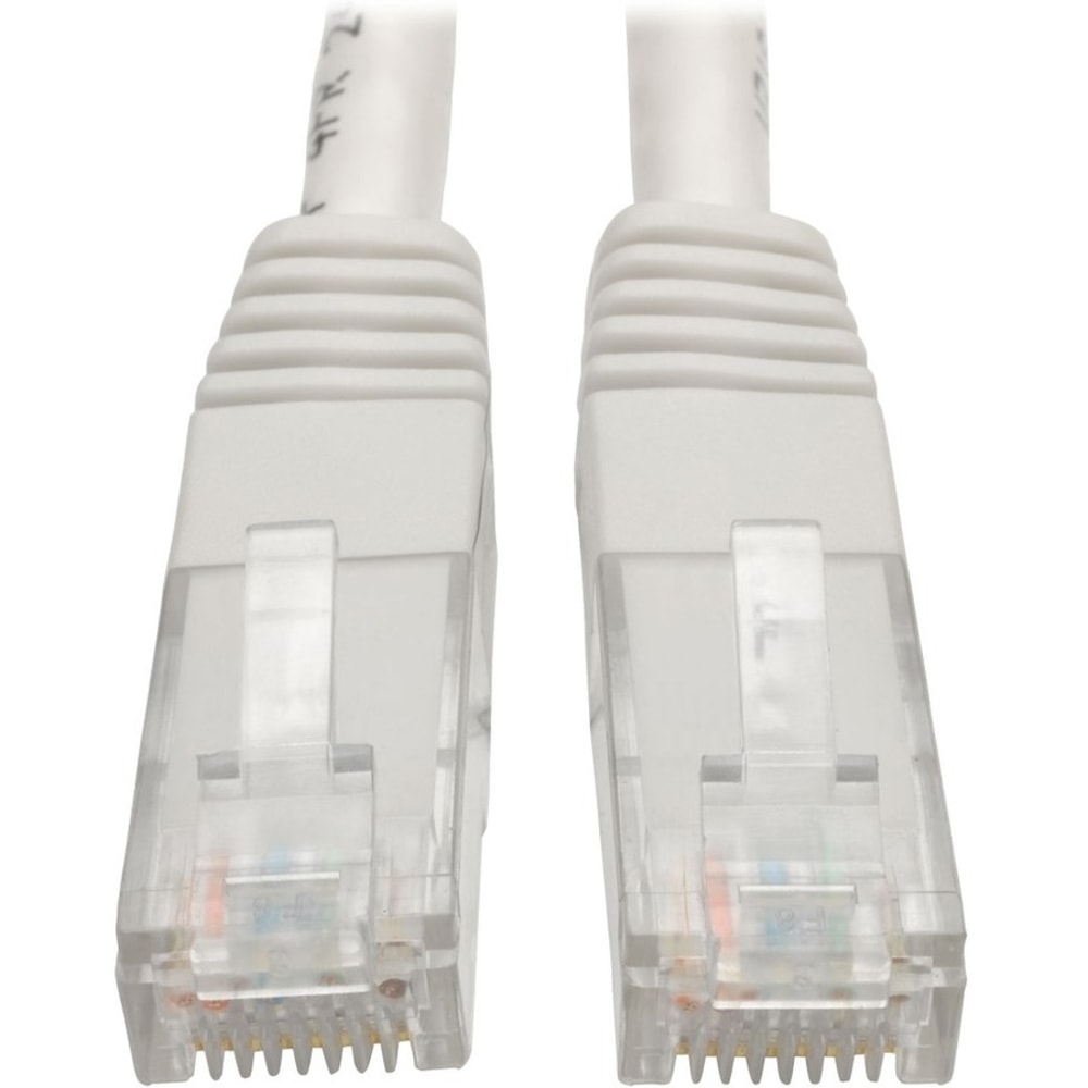 Tripp Lite 15ft Cat6 Gigabit Molded Patch Cable RJ45 M/M 550MHz 24AWG White - 128 MB/s - 15 ft - White MPN:N200-015-WH