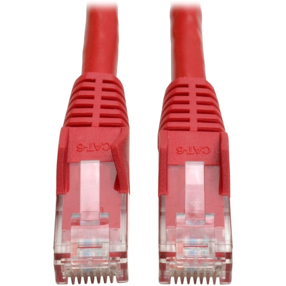 Eaton Tripp Lite Series Cat6 Gigabit Snagless Molded (UTP) Ethernet Cable (RJ45 M/M), PoE, Red, 3 ft. (0.91 m) - N201003RD MPN:N201-003-RD