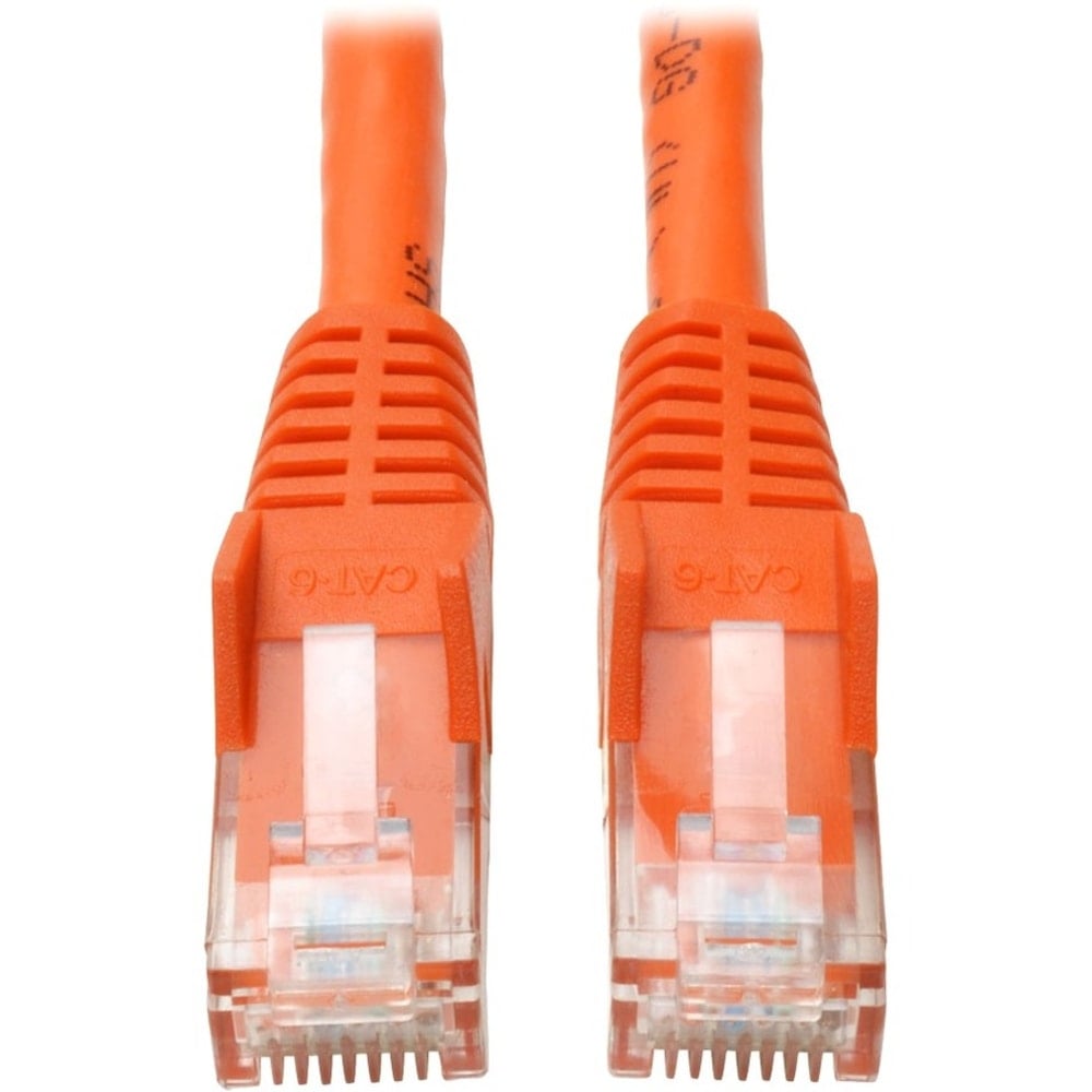 Eaton Tripp Lite Series Cat6 Gigabit Snagless Molded (UTP) Ethernet Cable (RJ45 M/M), PoE, Orange, 5 ft. (1.52 m) - N201005OR MPN:N201-005-OR