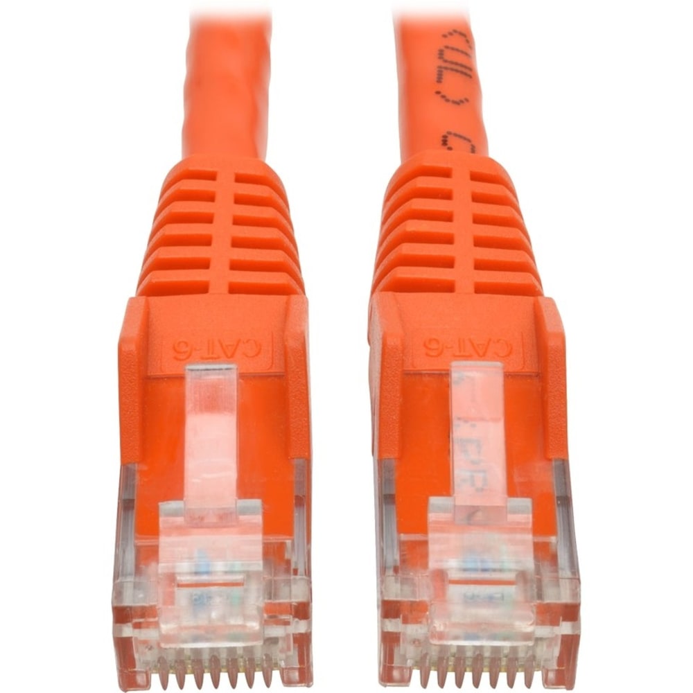 Tripp Lite Cat6 Gigabit Snagless Molded UTP Ethernet Cable, RJ45 M/M PoE, Orange, 6 ft (1.83 m) MPN:N201-006-OR