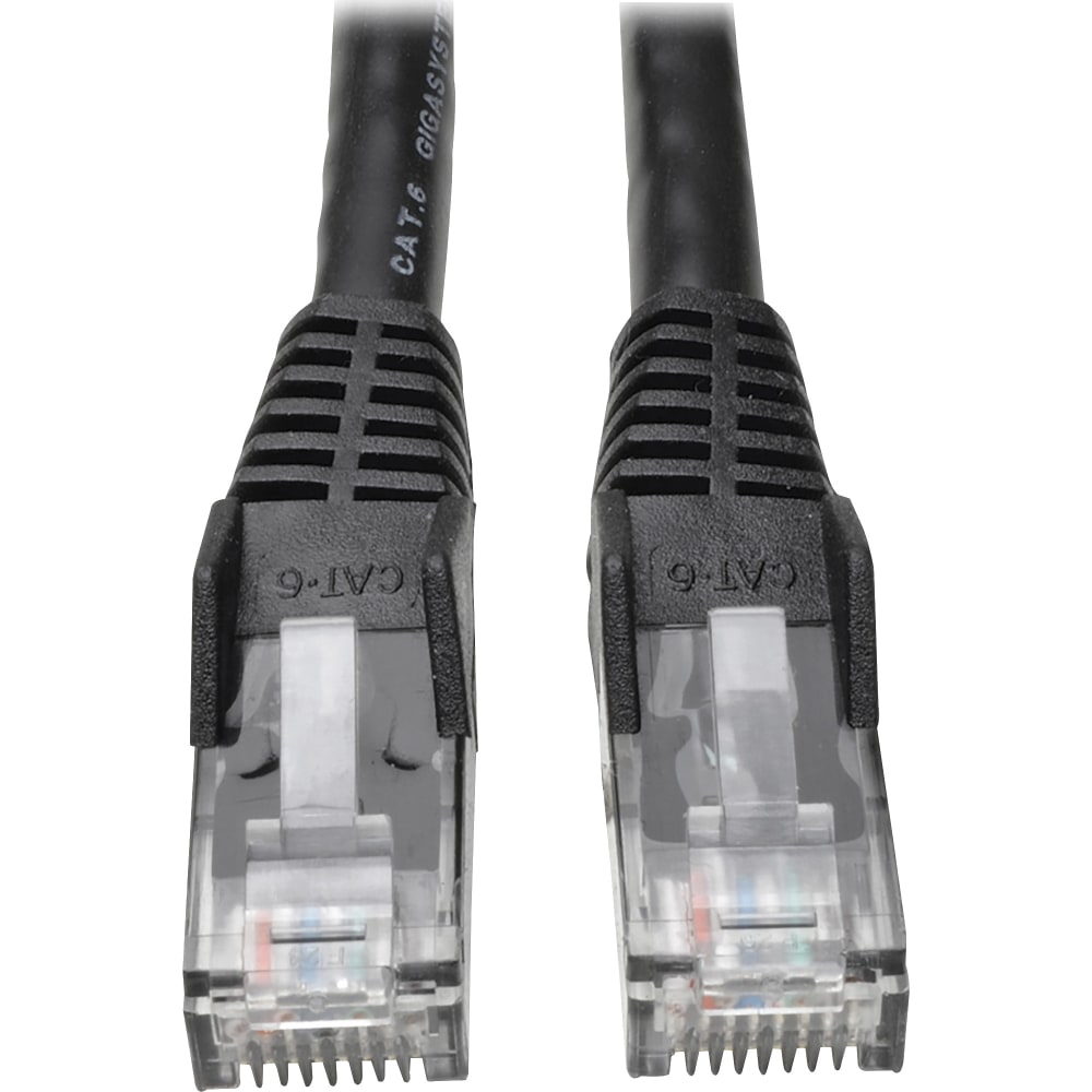 Eaton Tripp Lite Series Cat6 Gigabit Snagless Molded (UTP) Ethernet Cable (RJ45 M/M), PoE, Black, 7 ft. (2.13 m) - N201007BK MPN:N201-007-BK