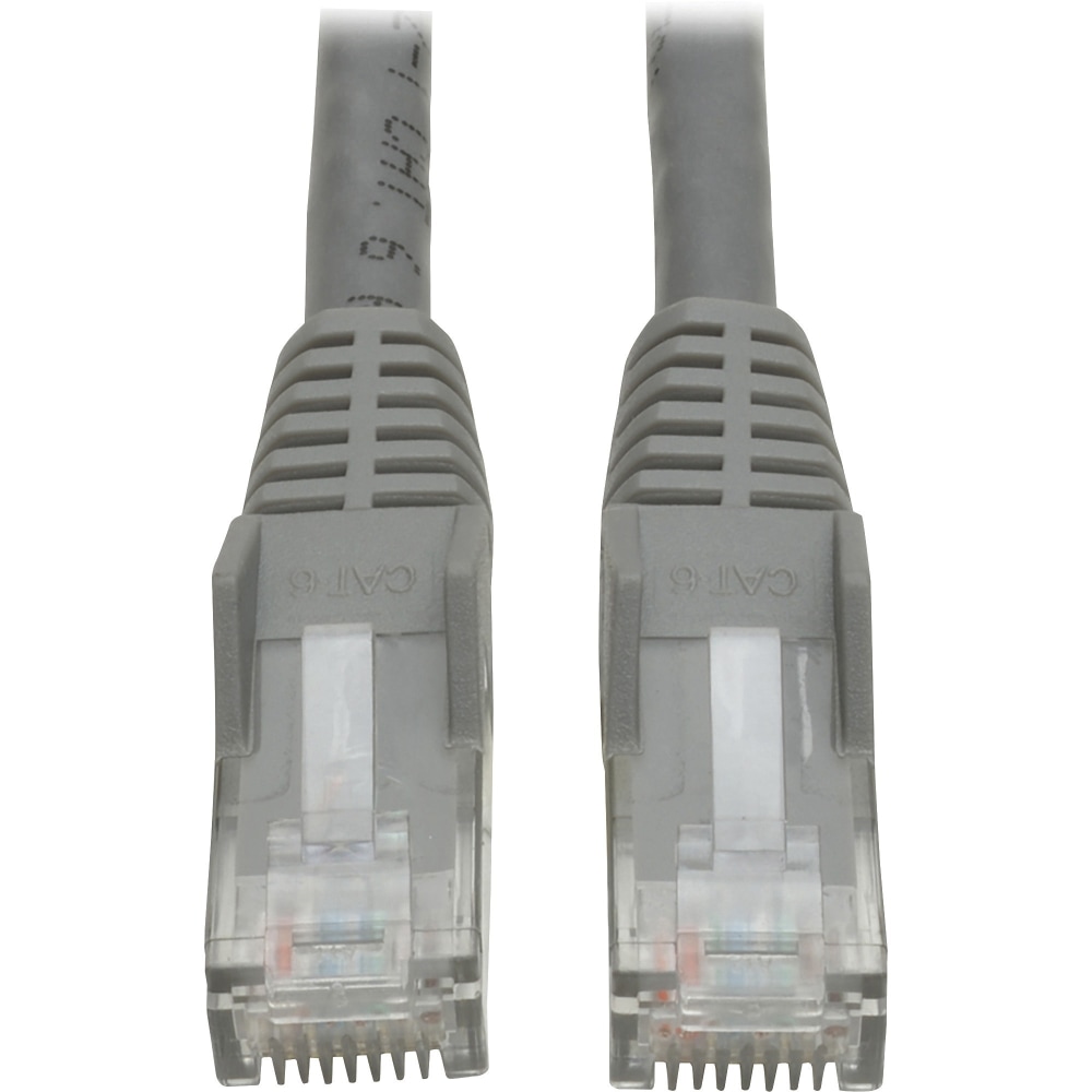 Eaton Tripp Lite Series Cat6 Gigabit Snagless Molded (UTP) Ethernet Cable (RJ45 M/M), PoE, Gray, 7 ft. (2.13 m) - N201007GY MPN:N201-007-GY