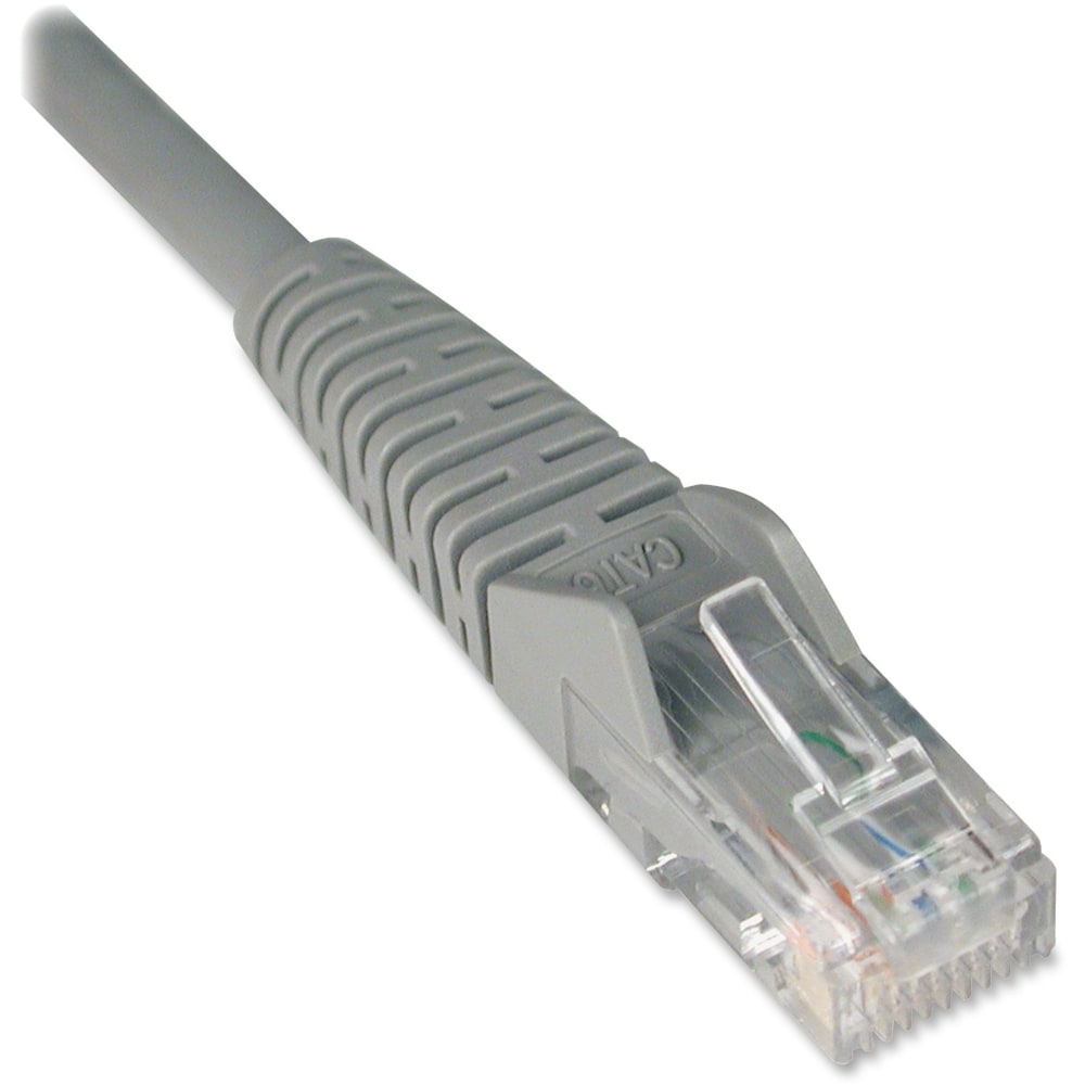 Eaton Tripp Lite Series Cat6 Gigabit Snagless Molded (UTP) Ethernet Cable (RJ45 M/M), PoE, Gray, 50 ft. (15.24 m) - N201050GY MPN:N201-050-GY