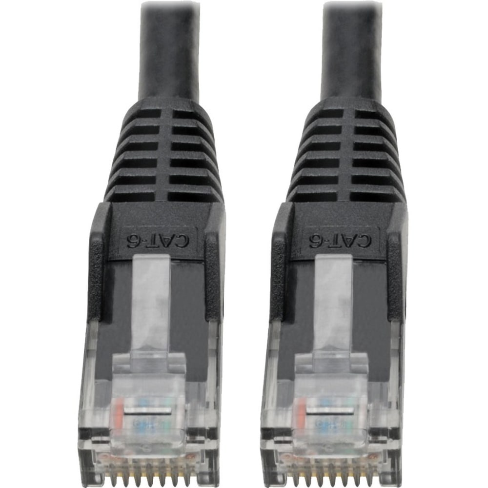 Tripp Lite Cat6 GbE Gigabit Ethernet Snagless Molded Patch Cable UTP Black RJ45 M/M 6in 6in - 128 MB/s - N20106NBK MPN:N201-06N-BK