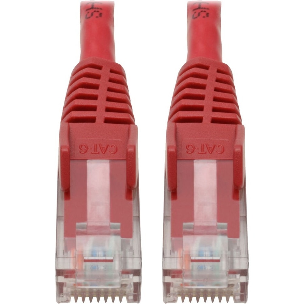 Tripp Lite Cat6 GbE Gigabit Ethernet Snagless Molded Patch Cable UTP Red RJ45 M/M 6in 6in - Category 6 - 128 MB/s - 5.91in - Red MPN:N201-06N-RD
