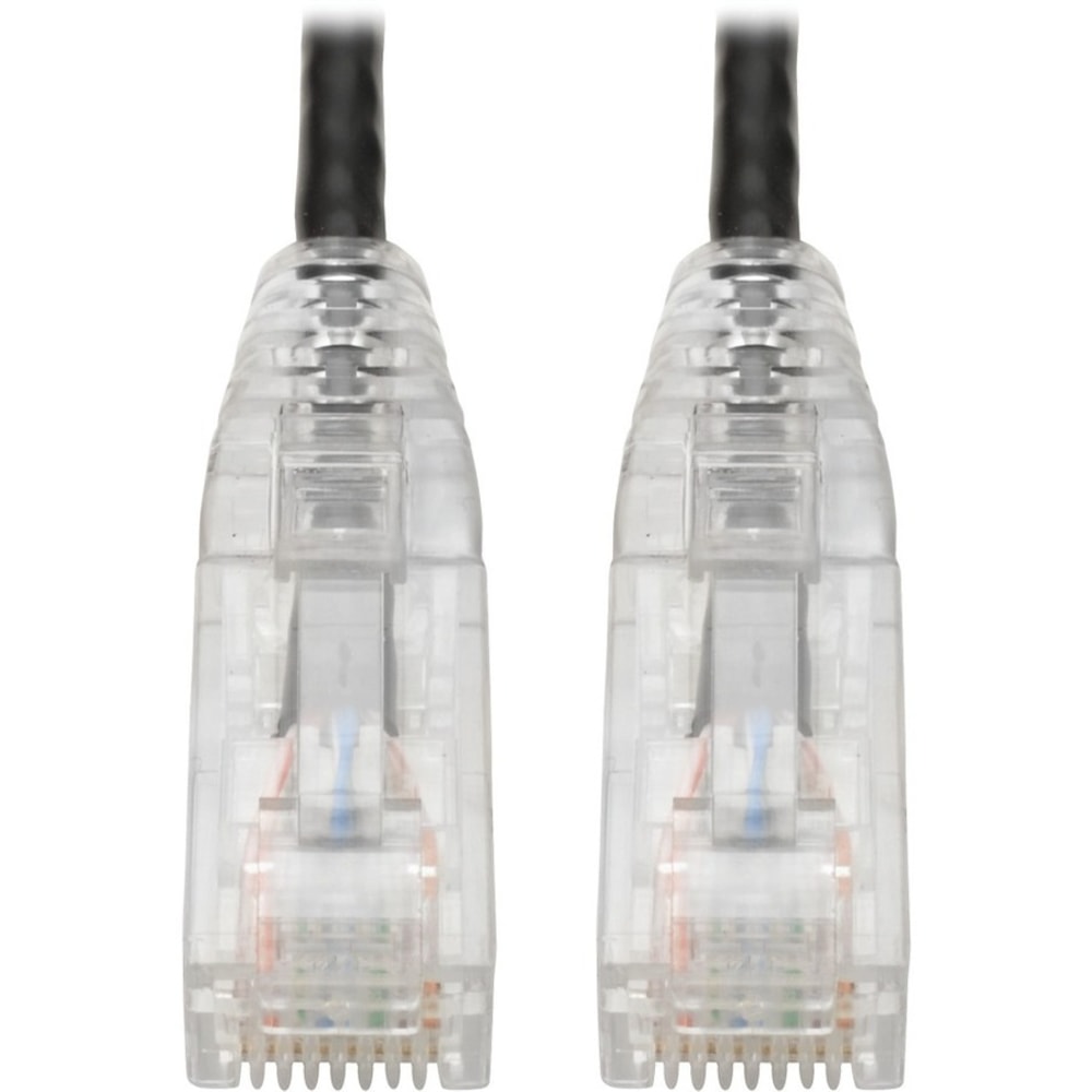 Tripp Lite Cat6 UTP Patch Cable (RJ45) - M/M, Gigabit, Snagless, Molded, Slim, Black, 3 ft. - First End: 1x R - N201S03BK MPN:N201-S03-BK